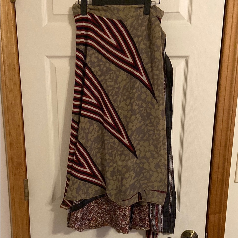 NWT Multicolor Women's sari wrap Skirt